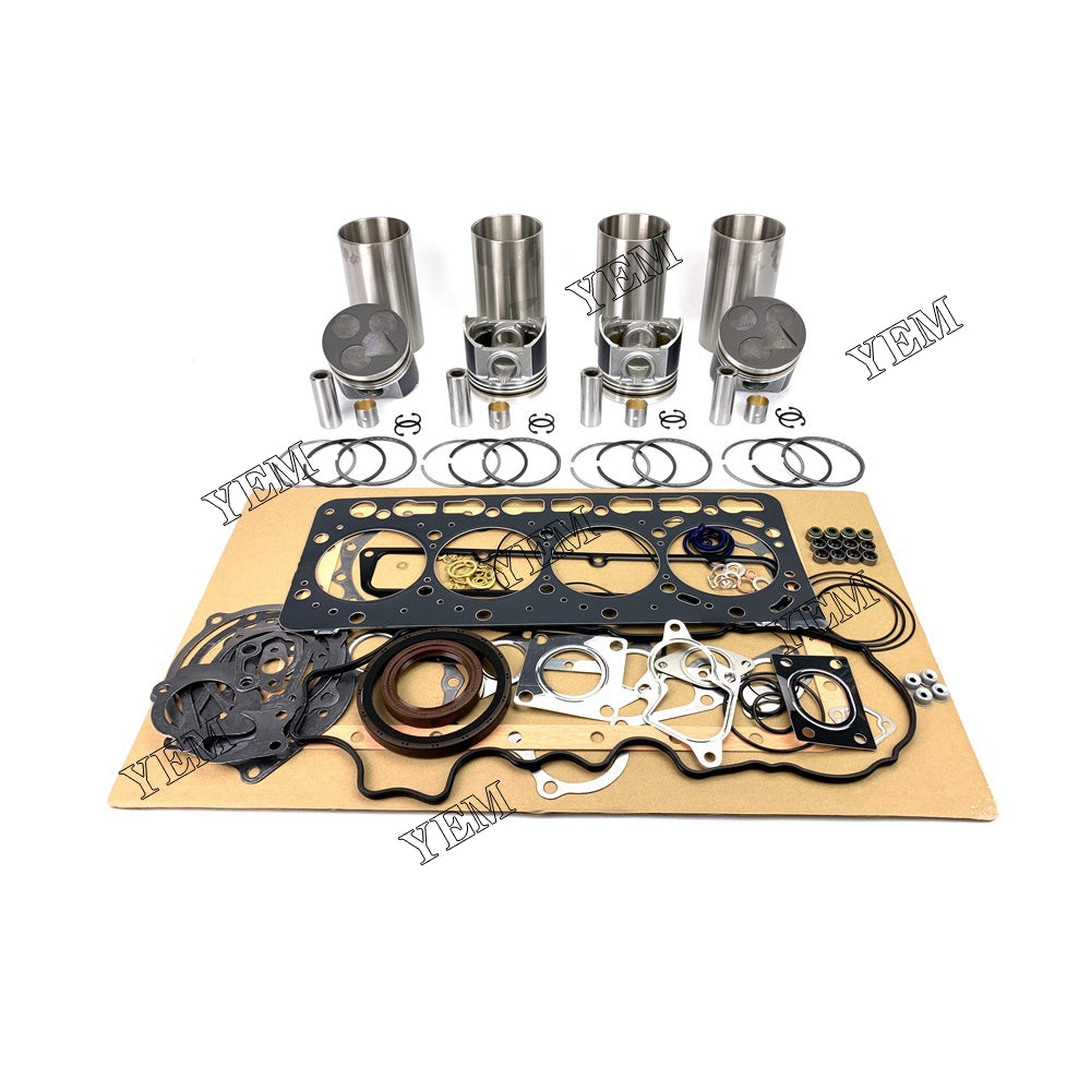 V3600 Overhaul Kit With Gasket Set For Kubota 4 cylinder diesel engine parts