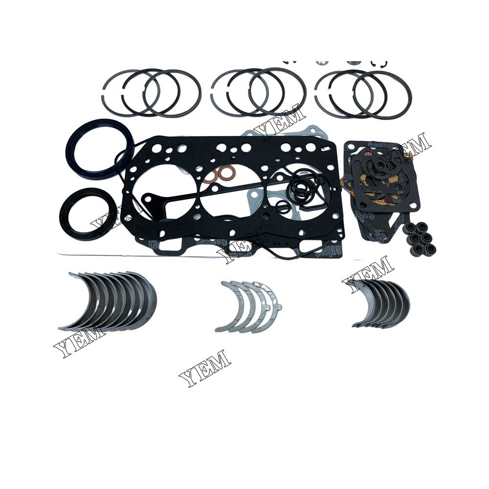 3TNE82 Overhaul Rebuild Kit With Gasket Set Bearing For Yanmar 3 cylinder diesel engine parts For Yanmar