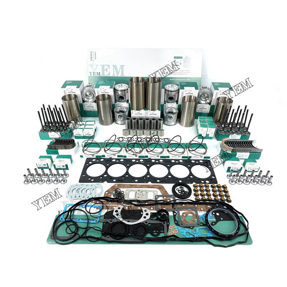 6D107 Overhaul Rebuild Kit With Gasket Set Bearing-Valve Train For Komatsu 6 cylinder diesel engine parts