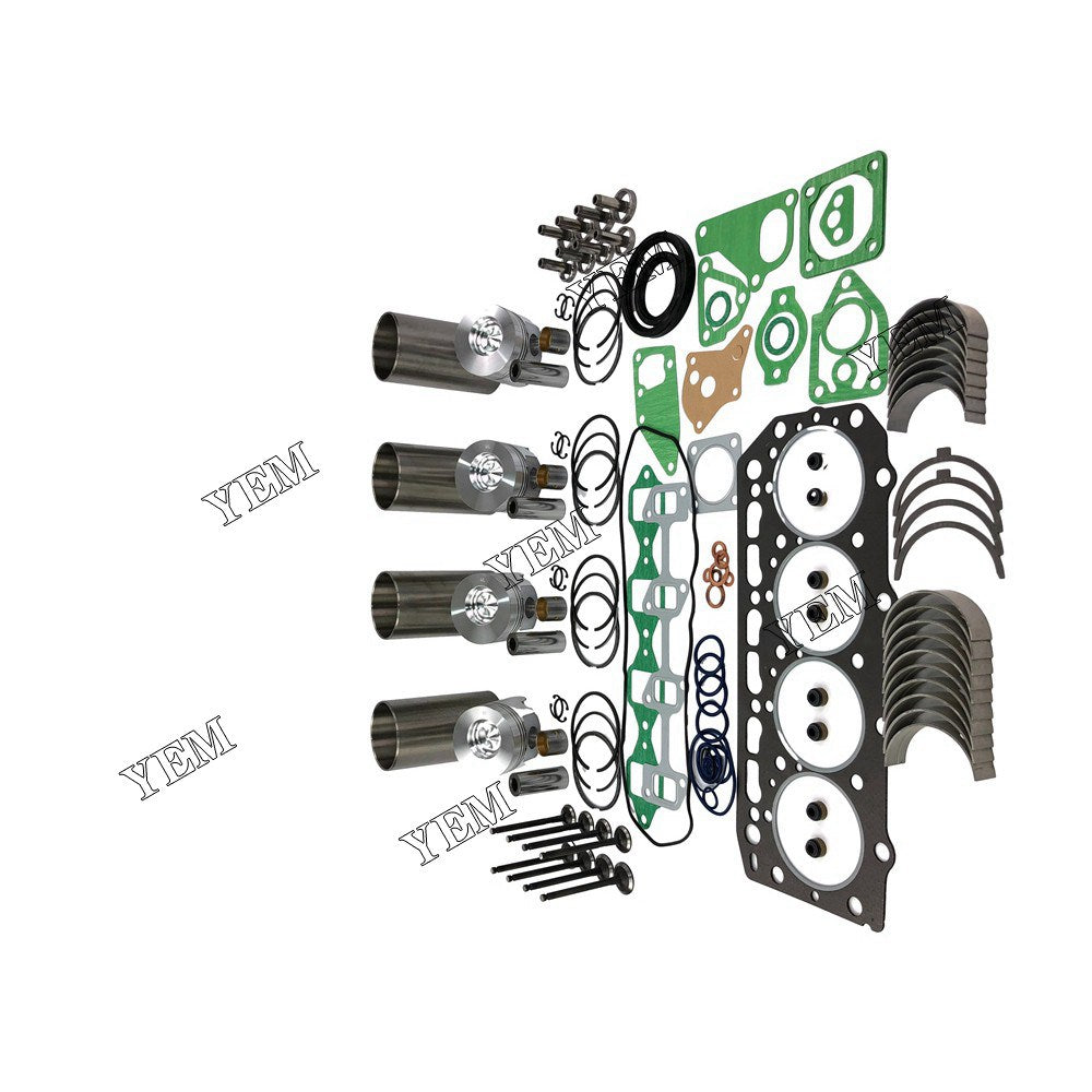 4D84-2 Overhaul Rebuild Kit With Gasket Set Bearing-Valve Train For Yanmar 4 cylinder diesel engine parts For Yanmar