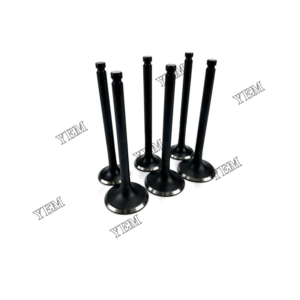 6X For Yanmar 3TNE88 Intake Valve With Exhaust Valve Diesel engine parts For Perkins