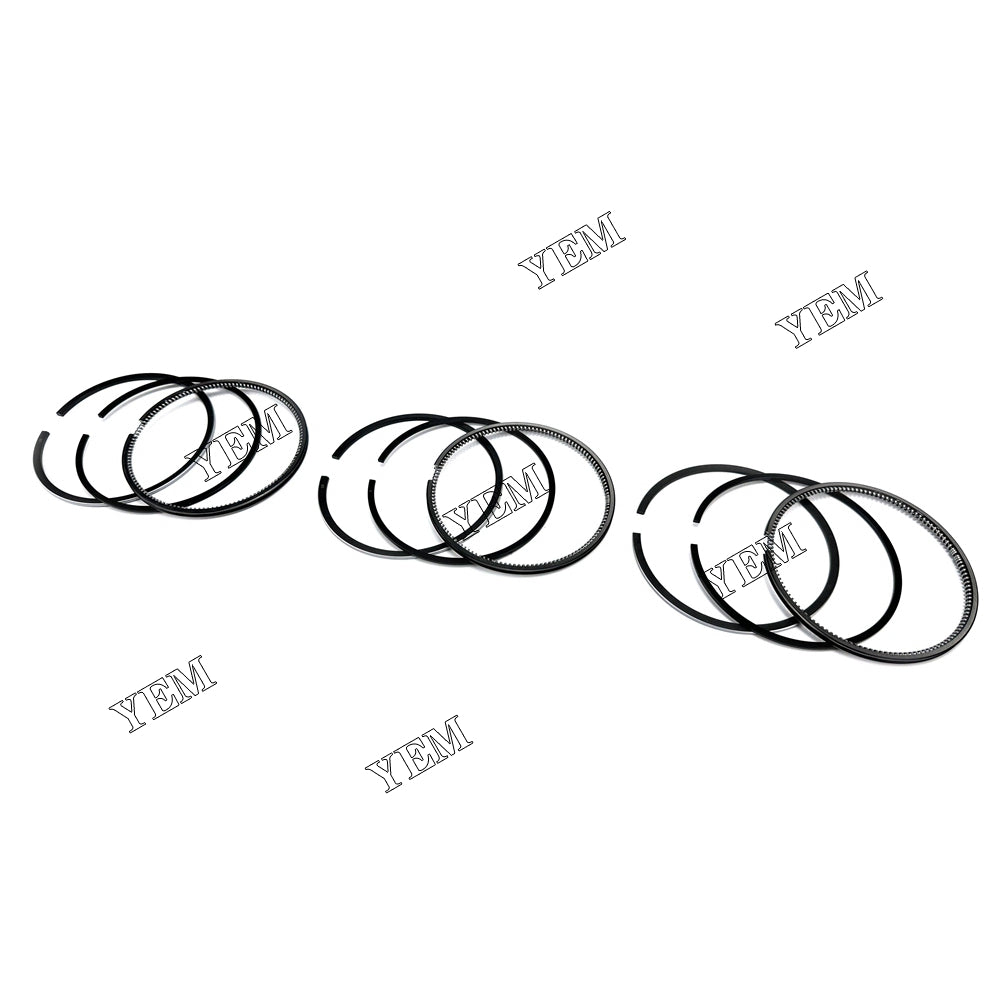 For Yanmar 3TN66 66.5mm Piston Ring+0.5mm 3 Cylinder Diesel Engine Parts For Yanmar
