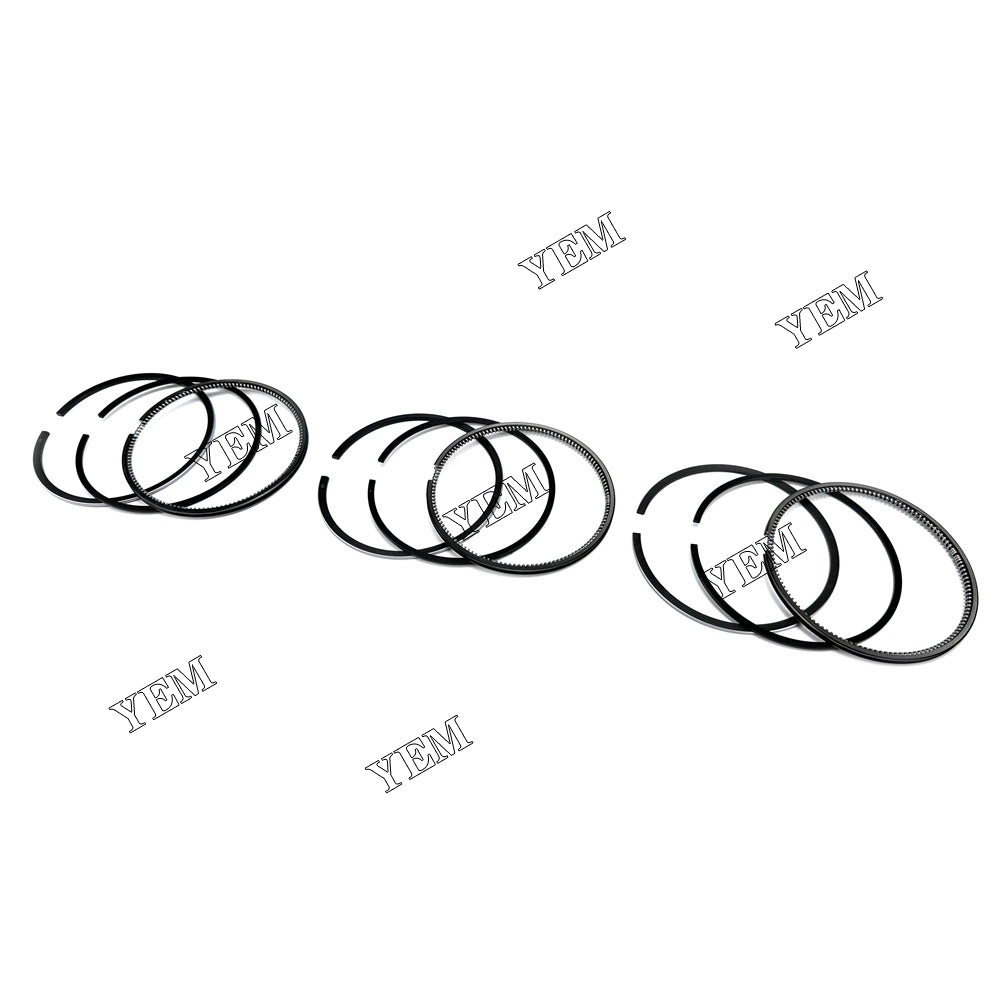 For Yanmar 3TNA72 72.5mm Piston Ring+0.5mm 3.5MM 3 Cylinder Diesel Engine Parts For Yanmar