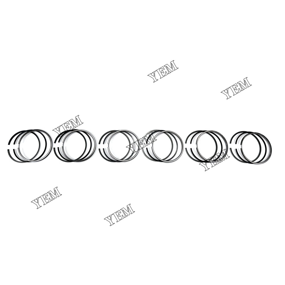 For Mitsubishi S6S  Piston Ring+0.5mm 4.5MM 6 Cylinder Diesel Engine Parts For Mitsubishi