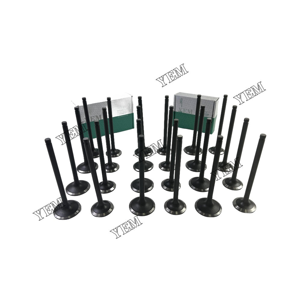 24 PCS N14 Intake Valve & Exhaust Valve Kit For Cummins Komatsu PC600LC-6 excavator For Cummins