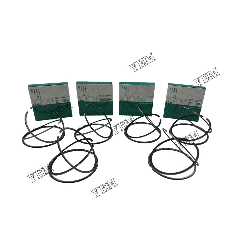 6PCS D2366 Piston Rings Set STD 123mm For Doosan / DEVELON 280 LC-III excavator For Doosan / DEVELON