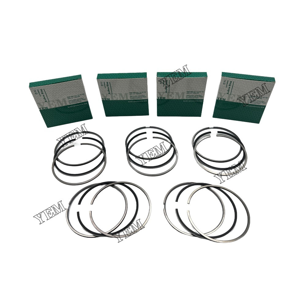 5PCS F2302 Piston Rings Set STD For Kubota Excavator