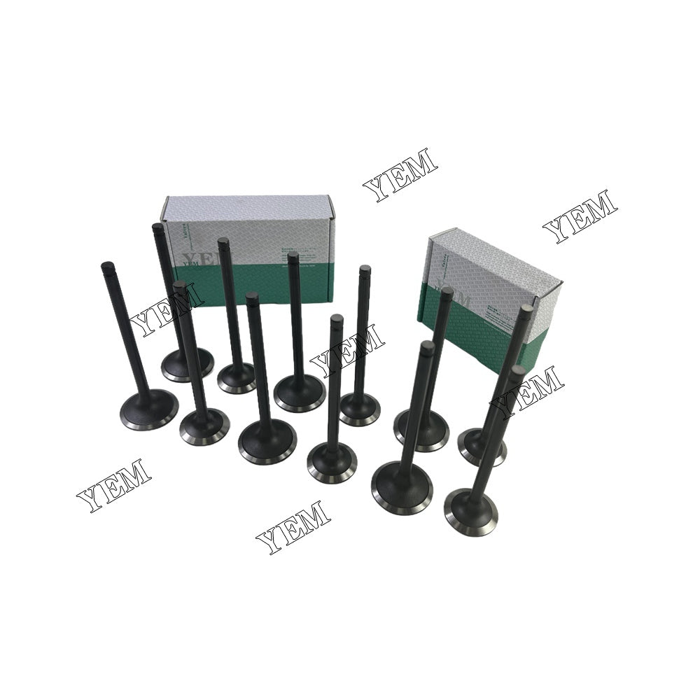 12 PCS D6E Intake Valve & Exhaust Valve Kit For Volvo EW230C excavator