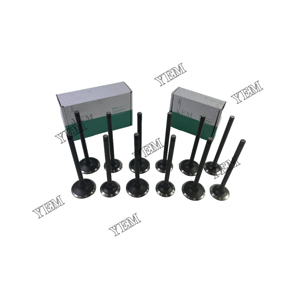 12 PCS D6E Intake Valve & Exhaust Valve Kit For Volvo EW230C excavator For Volvo