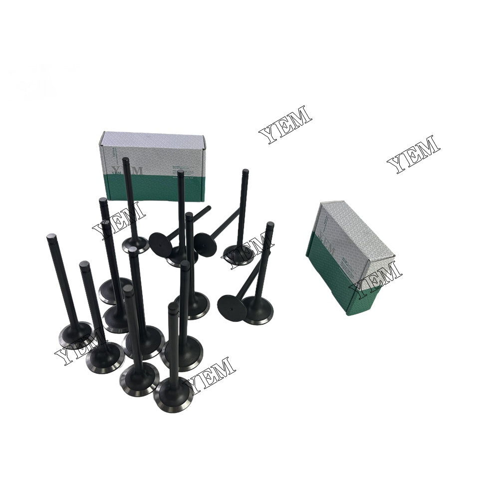 16 PCS D24 Intake Valve & Exhaust Valve Kit For Doosan / DEVELON E57W excavator For Doosan / DEVELON