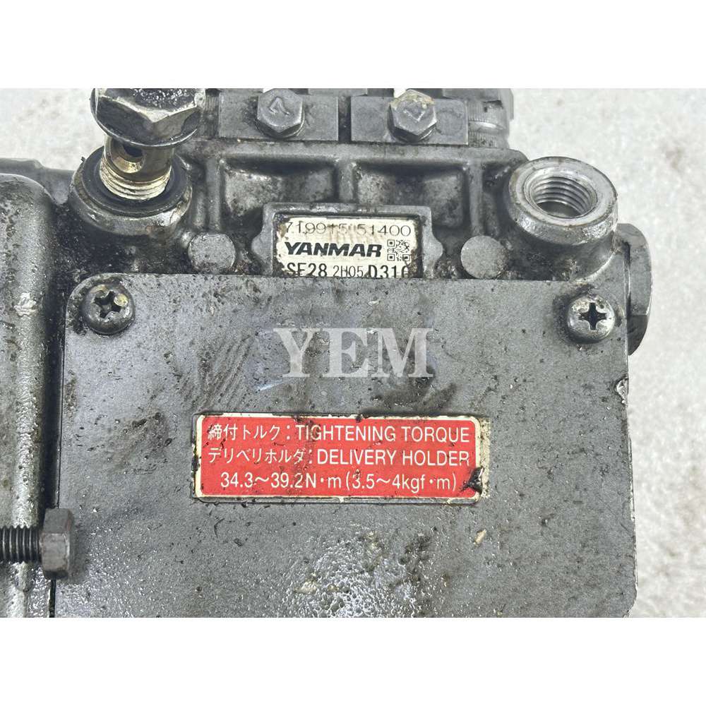 Used Fuel Injection Pump For Yanmar 3TNE78 Excavator Engine Parts For Yanmar