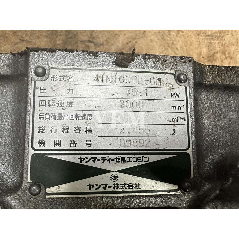 4TN100T Cylinder Block For Yanmar 4TN100T Excavator tractor Engine For Yanmar