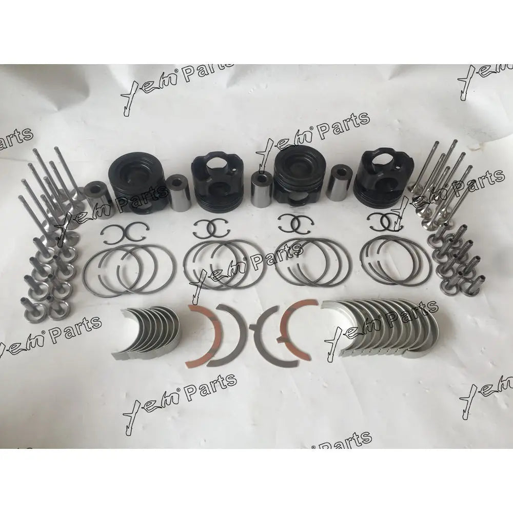 4pcs Piston With Rings Bearings Set Valve Train For liebherr D934L Engine Parts For Liebherr