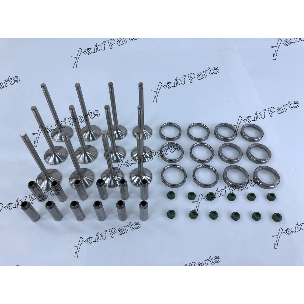12 pcs Valve Kit With Valve Guide Seat Seal For liebherr R944B Engine Parts