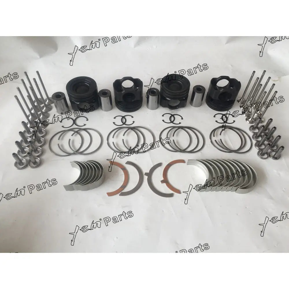 4pcs Piston With Rings Bearings Set Valve Train For liebherr D934L Engine Parts For Liebherr