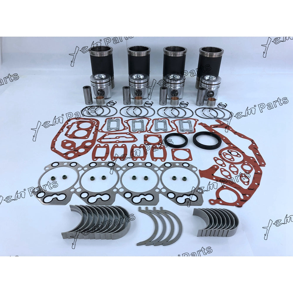 4pcs Overhaul Rebuild Kit With Gasket Set Bearing For liebherr R924 Engine Parts