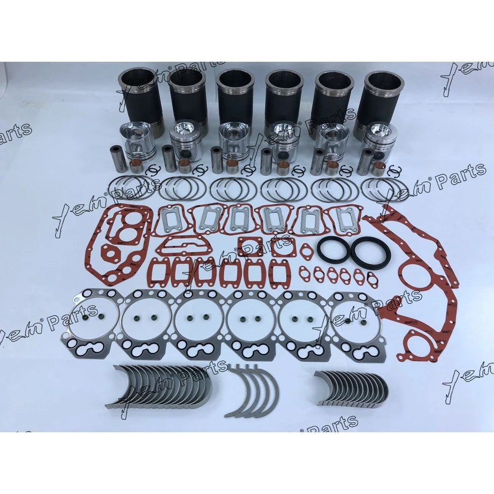 6pcs Overhaul Rebuild Kit With Gasket Set Bearing For liebherr D926T Engine Parts For Liebherr