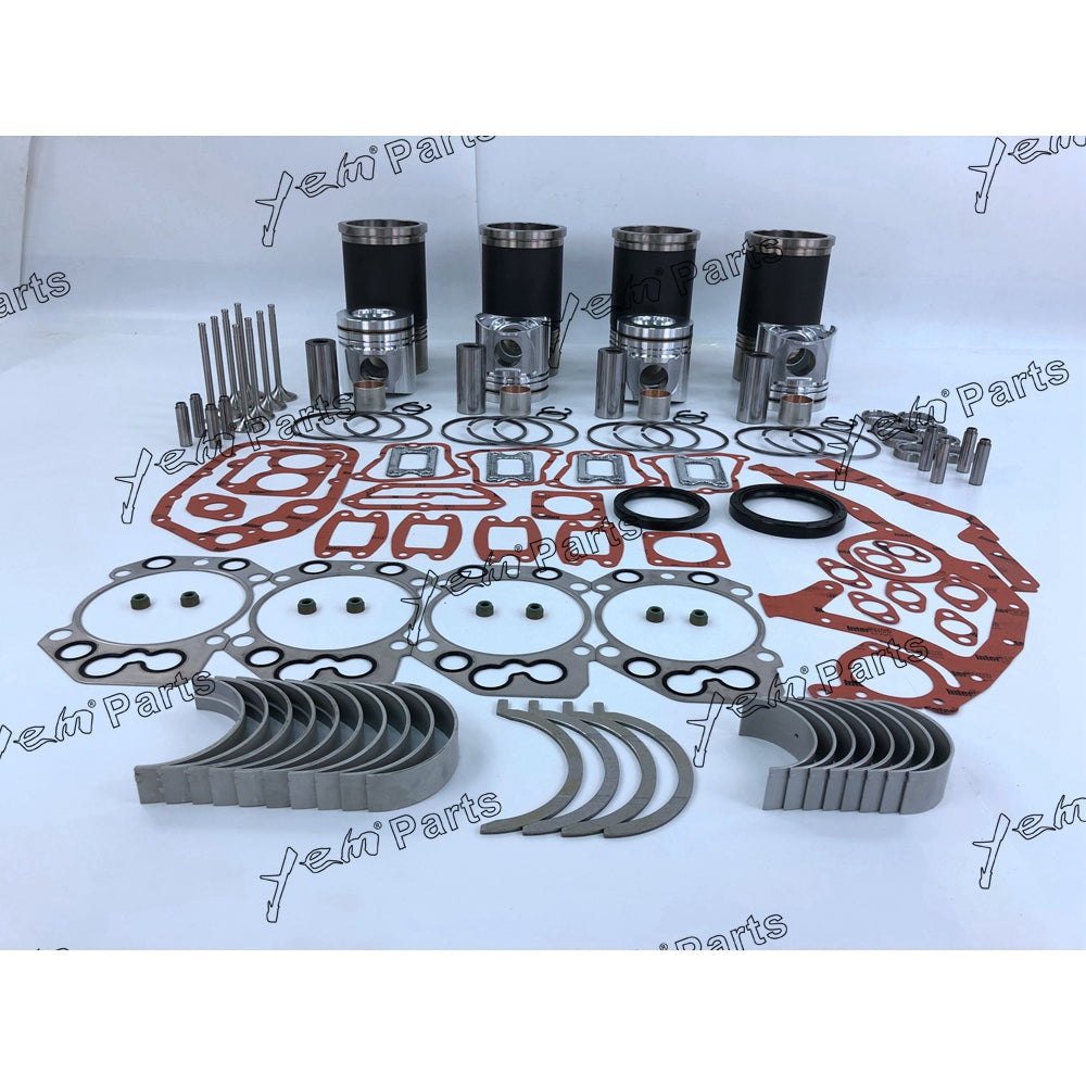 4pcs Overhaul Rebuild Kit With Gasket Set Bearing-Valve Train For liebherr D924T Engine Parts