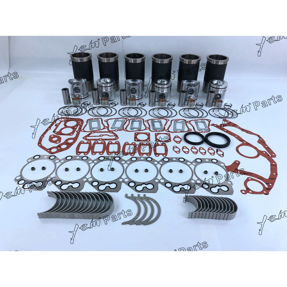 6pcs Overhaul Rebuild Kit With Gasket Set Bearing For liebherr R944B Engine Parts