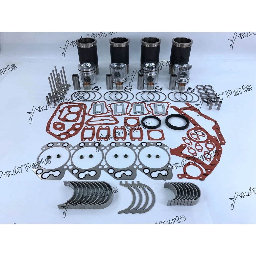 4pcs Overhaul Rebuild Kit With Gasket Set Bearing-Valve Train For liebherr D924T Engine Parts For Liebherr