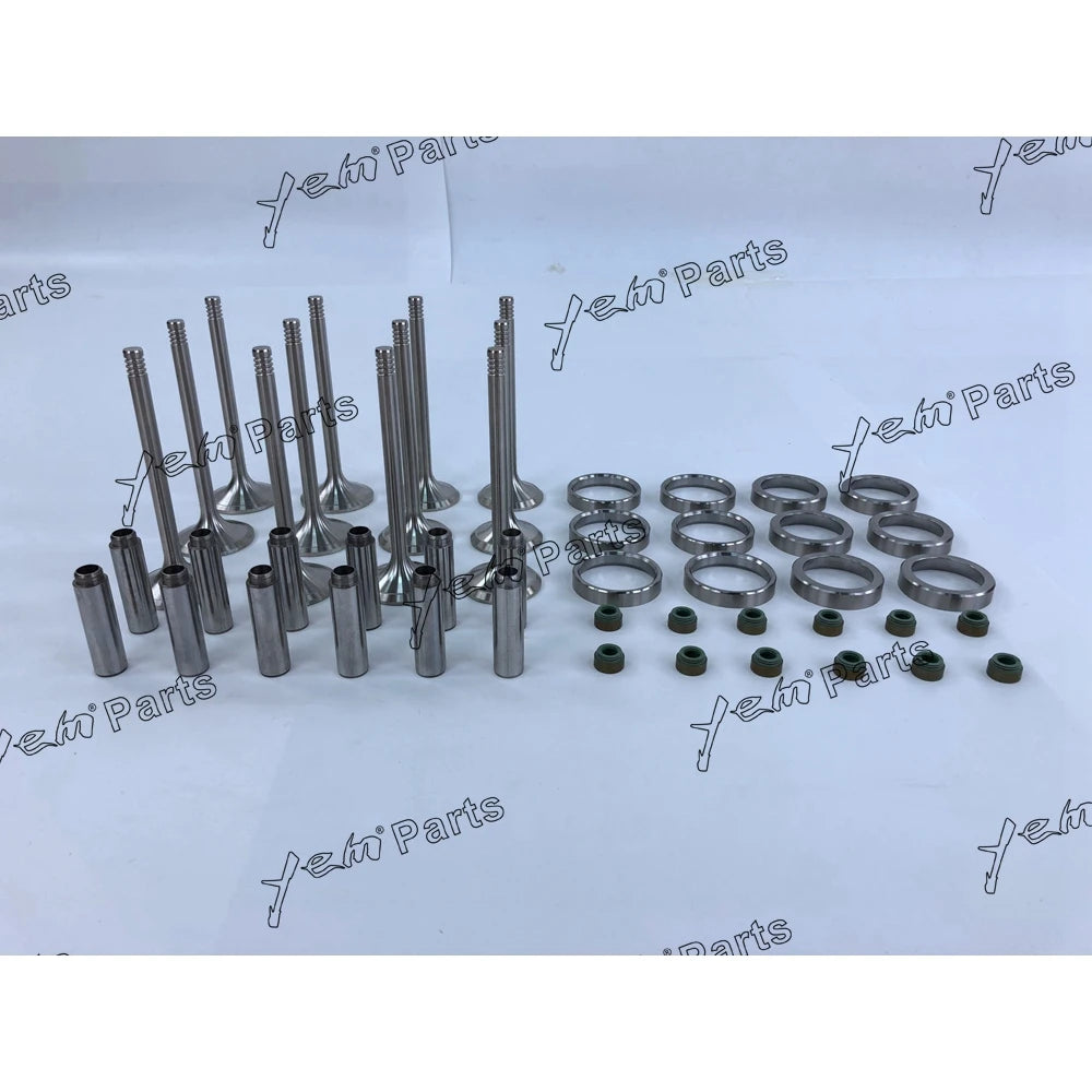 12 pcs Valve Kit With Valve Guide Seat Seal For liebherr D926T Engine Parts For Liebherr