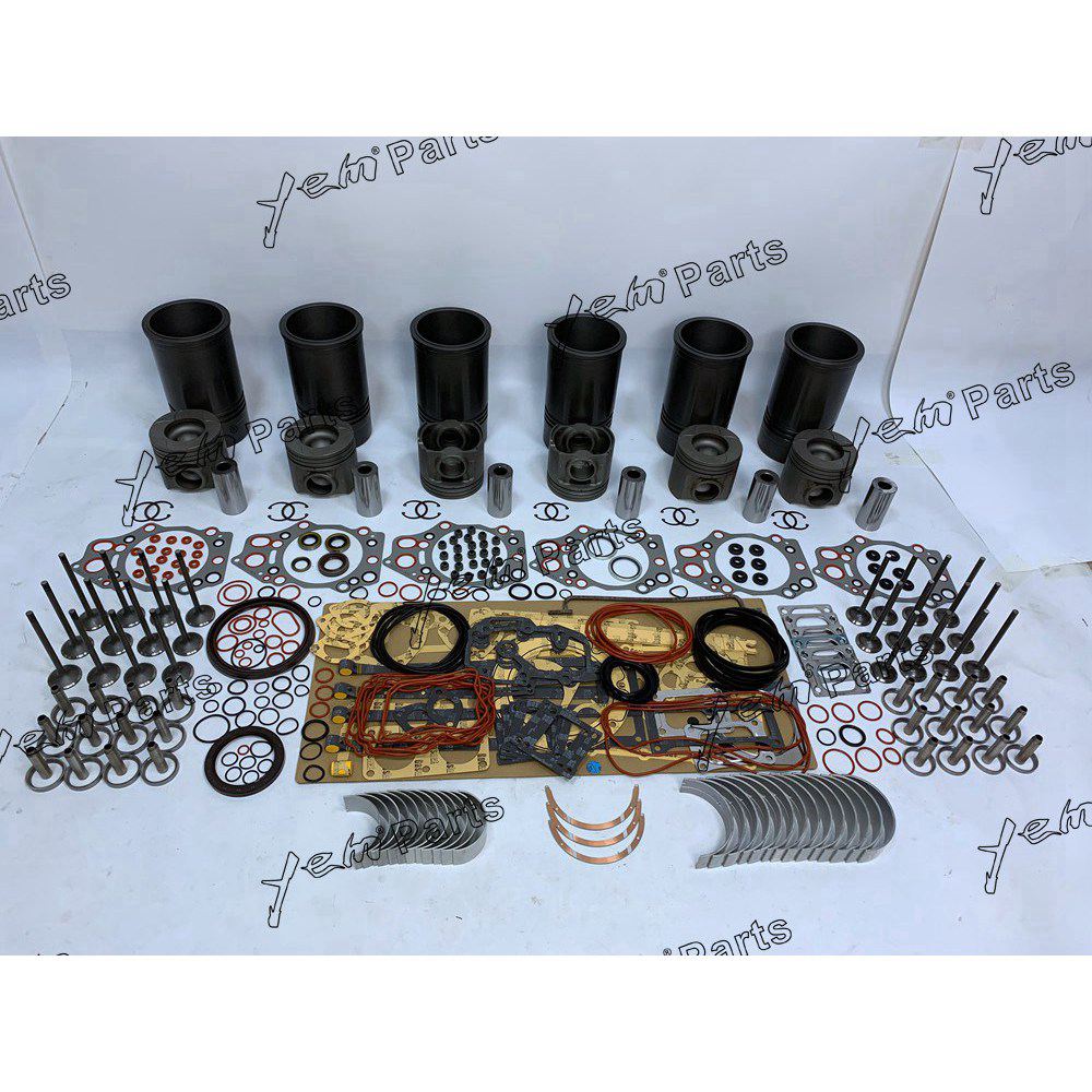 6D140 OVERHAUL REPAIR KIT WITH PISTON RING FULL GASKET SET BEARING VALVESS FOR KOMATSU DIESEL ENGINE PARTS For Komatsu