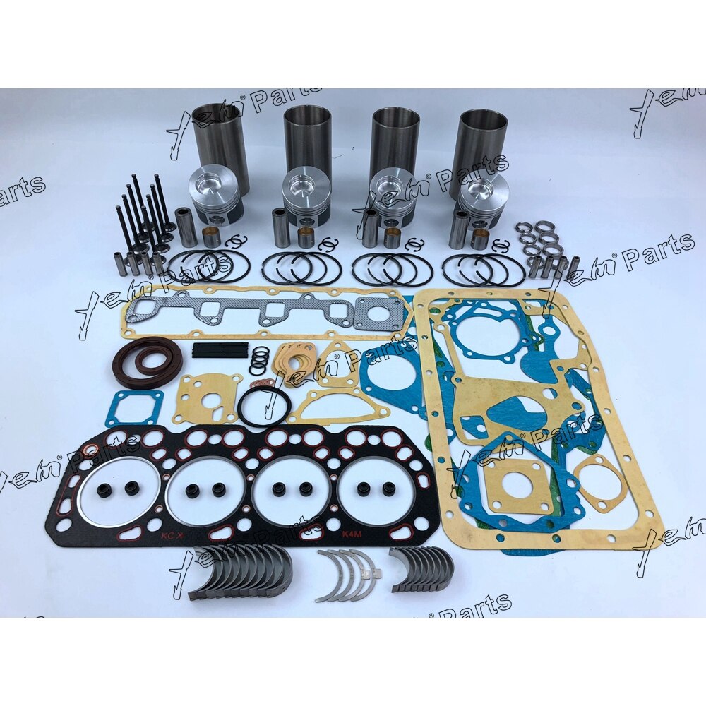 K4M OVERHAUL REPAIR KIT WITH PISTON RING FULL GASKET SET BEARING VALVESS FOR MITSUBISHI DIESEL ENGINE PARTS For Mitsubishi