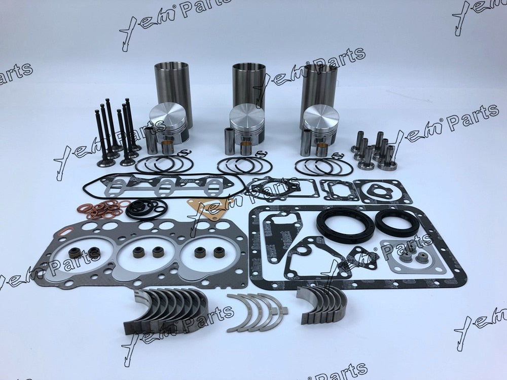 3TN72 REPAIR KIT PISTON +PISTON RING + CYLINDER LINER + FULL GASKET SET + BEARINGS + VALVE SET FOR YANMAR DIESEL ENGINE PARTS For Yanmar