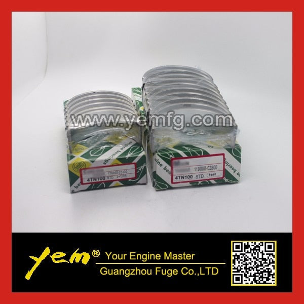 3TN100 CRANKSHAFT BEARING +CON ROD BEARINGS FOR YANMAR DIESEL ENGINE PARTS For Yanmar