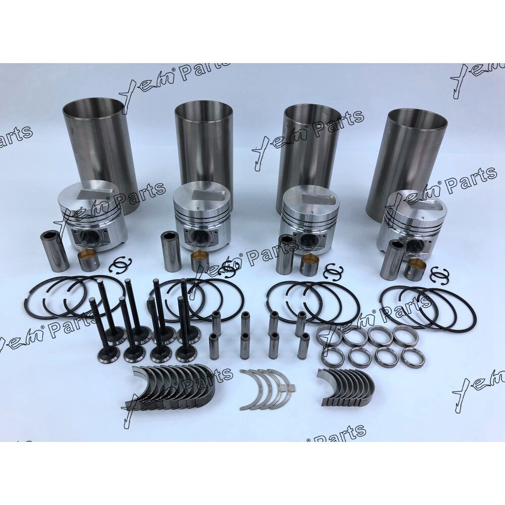 S4E6 REBUILD KIT PISTON PISTON RING CYLINDER LINER BEARINGS VALVE GUIDE SEAT FOR MITSUBISHI DIESEL ENGINE PARTS For Mitsubishi