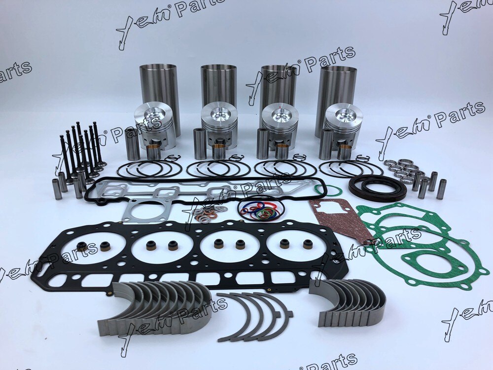 4TNE94 REPAIR KIT PISTON + BEARINGS+ FULL GASKET SET BEARINGS VALVE GUIDE SEAT FOR YANMAR DIESEL ENGINE PARTS For Yanmar