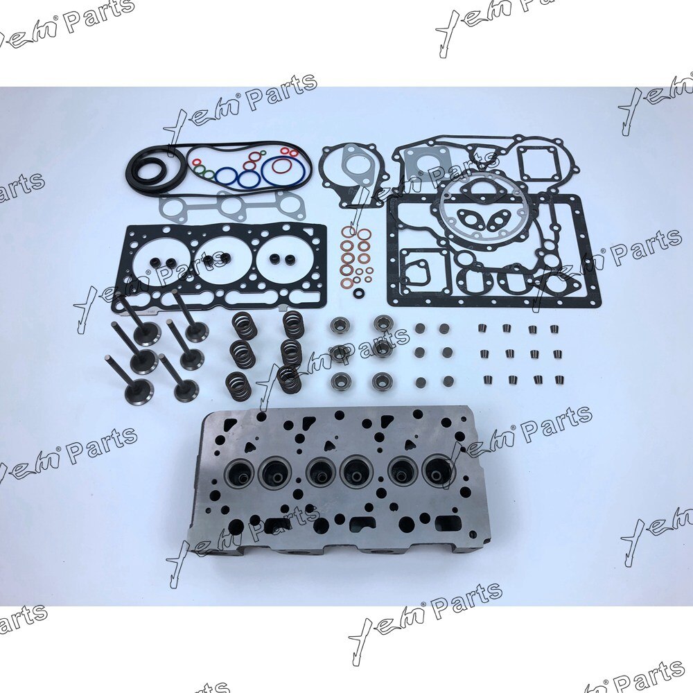 D1105 CYLINDER HEAD WITH VALVE TRAIN KIT FULL GASKET SET FOR KUBOTA DIESEL ENGINE PARTS For Kubota