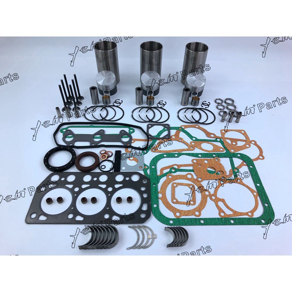 K3D LEAF TYPE REPAIR KIT PISTON PISTON RING CYLINDER LINER FULL GASKET SET BEARINGS VALVE GUIDE SEAT FOR MITSUBISHI DIESEL ENGINE PARTS For Mitsubishi