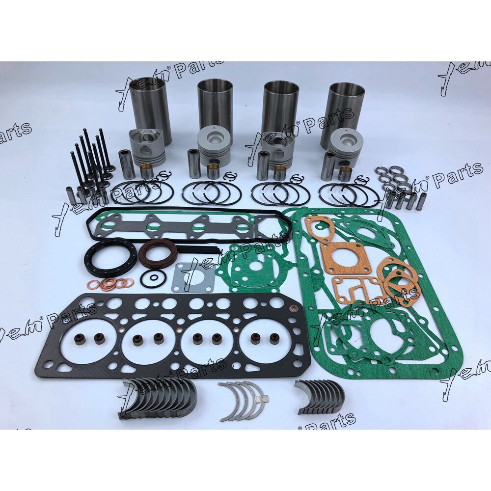 K4F LINER KIT PISTON PISTON RING CYLINDER LINER BEARINGS FULL GASKET SET VALVE GUIDE SEAT FOR MITSUBISHI DIESEL ENGINE PARTS For Mitsubishi