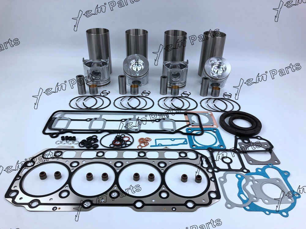 S4D106 PISTON WITH VALVE + PISTON RING + CYLINDER LINER + GASKET SET FOR YANMAR DIESEL ENGINE PARTS For Yanmar