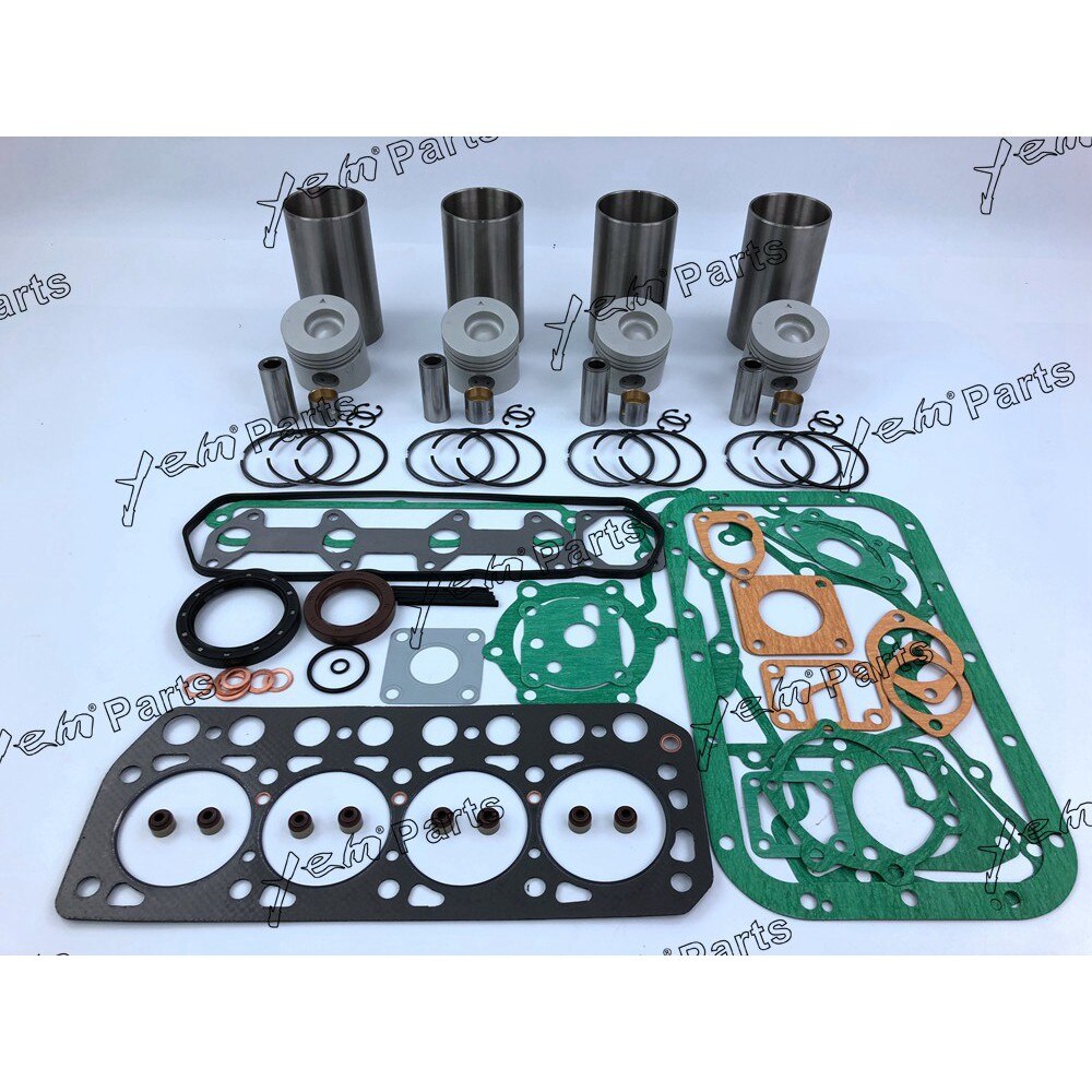 K4F LINER KIT PISTON PISTON RING CYLINDER LINER FULL GASKET SET FOR MITSUBISHI DIESEL ENGINE PARTS For Mitsubishi