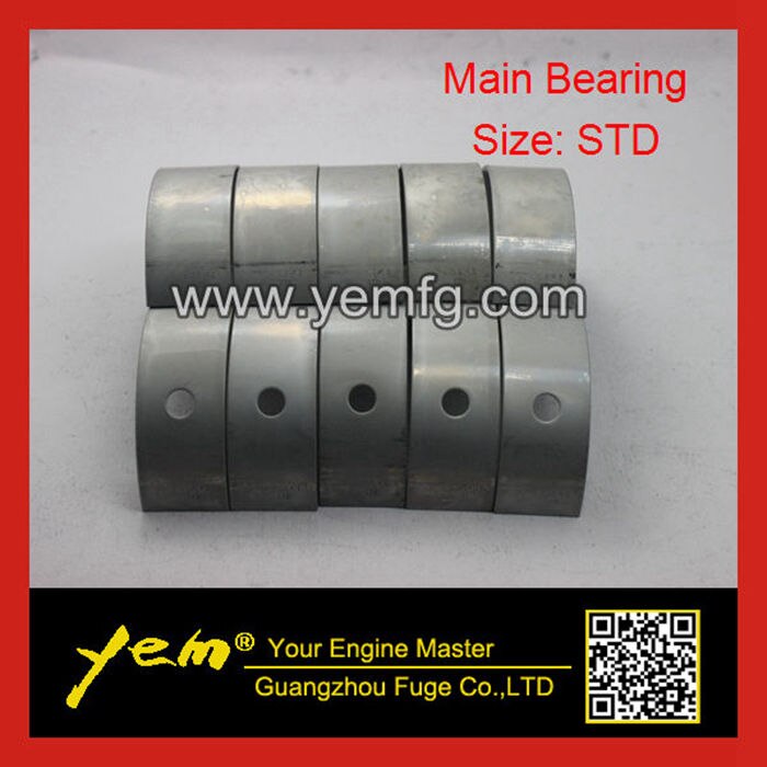 4D94 MAIN BEARING 129900-02800 +0.25/0.50/STD FOR YANMAR DIESEL ENGINE PARTS For Yanmar