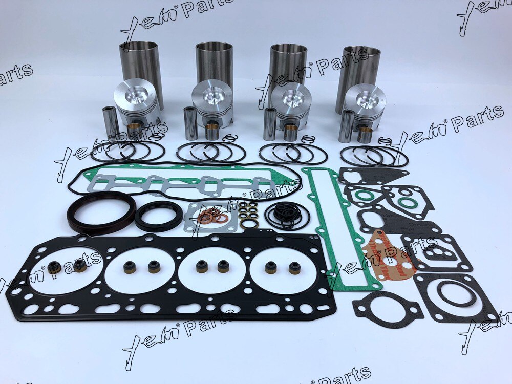 4TNE88 REPAIR KIT PISTON PISTON RING CYLINDER LINER GASKET SET FOR YANMAR DIESEL ENGINE PARTS For Yanmar