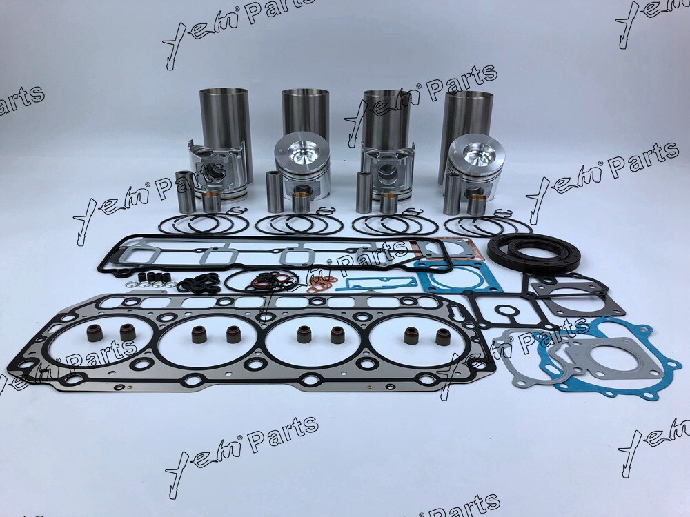 4TNE106 PISTON+ PISTON RING + CYLINDER LINER + GASKET SET FOR YANMAR DIESEL ENGINE PARTS For Yanmar