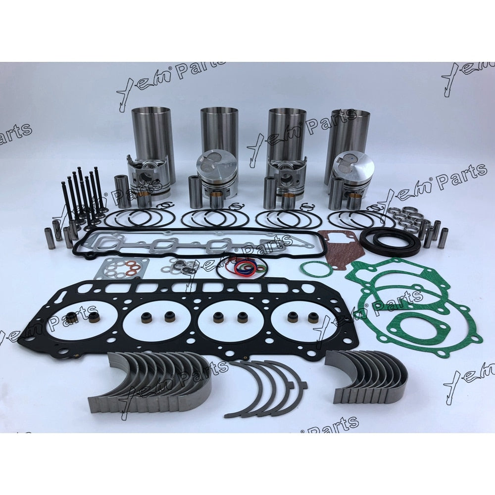 4TNE98 REPAIR KIT LINER KIT BEARING SET FULL GASKET SET VALVE GUIDE SEAT FOR YANMAR DIESEL ENGINE PARTS For Yanmar