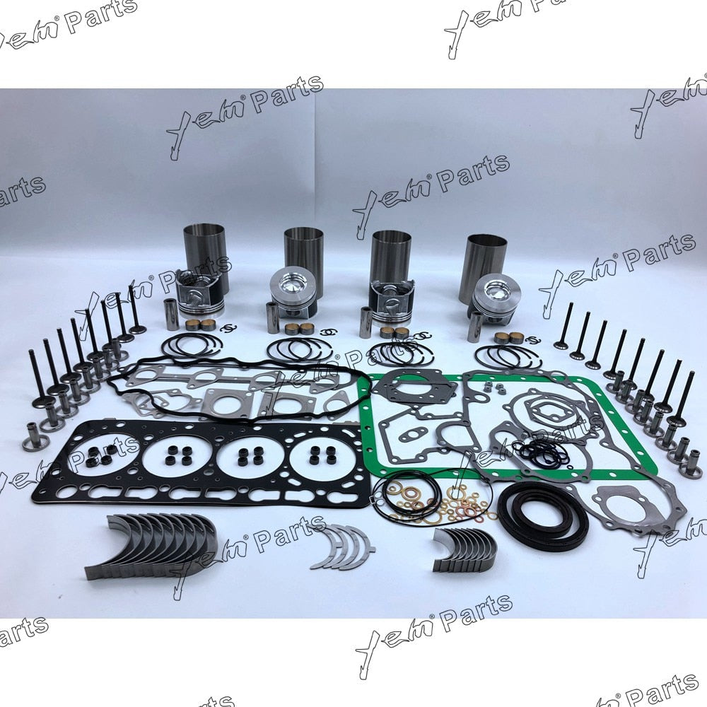 V3300 REPAIR KIT PISTON + PISTON RING + LINER + BEARINGS + VALVE GUIDE SEAT + FULL GASKET SET FOR KUBOTA DIESEL ENGINE PARTS For Kubota