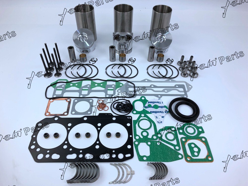 3TNV88 REPAIR KIT PISTON PISTON RING CYLINDER LINER FULL GASKET SET VALVE GUIDE SEAT FOR YANMAR DIESEL ENGINE PARTS For Yanmar