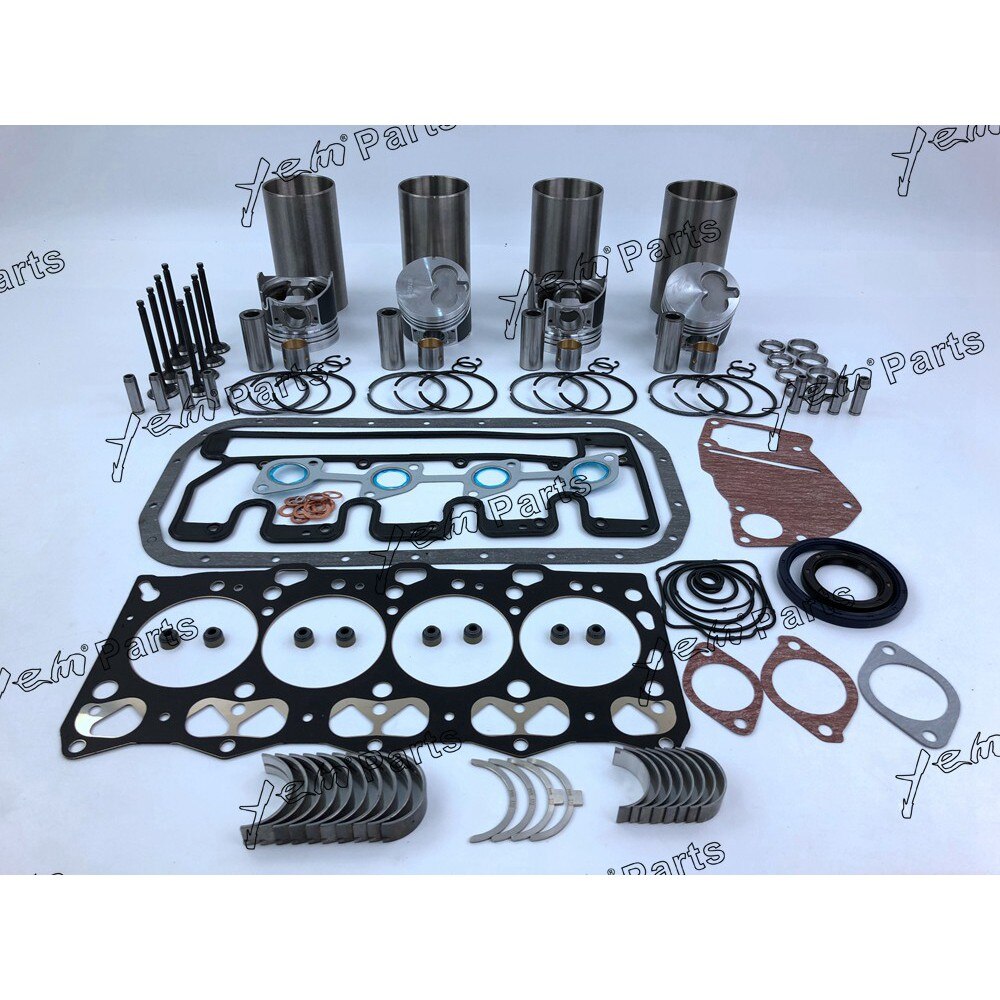 4LE1 REBUILD KIT PISTON PISTON RING CYLINDER LINER GASKET SET BEARINGS VALVE GUIDE SEAT FOR ISUZU DIESEL ENGINE PARTS For Isuzu