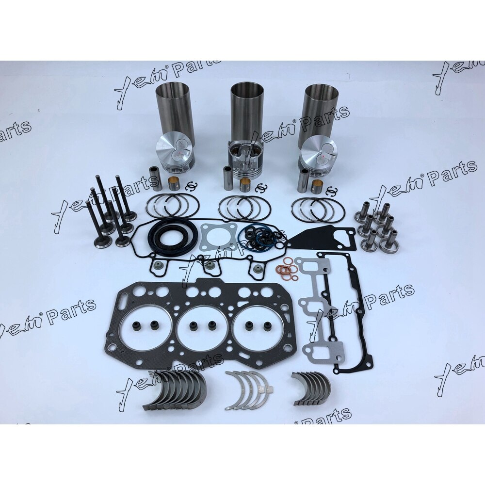 3TNV76 OVERHAUL REPAIR KIT WITH PISTON RING FULL GASKET SET BEARING VALVESS FOR YANMAR DIESEL ENGINE PARTS For Yanmar