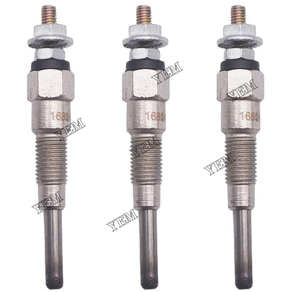 YEM Engine Parts 3 Pieces Glow Plug For Kubota B7510HSDTR 16851-65510 16851-65512 16854-65510 USA For Kubota