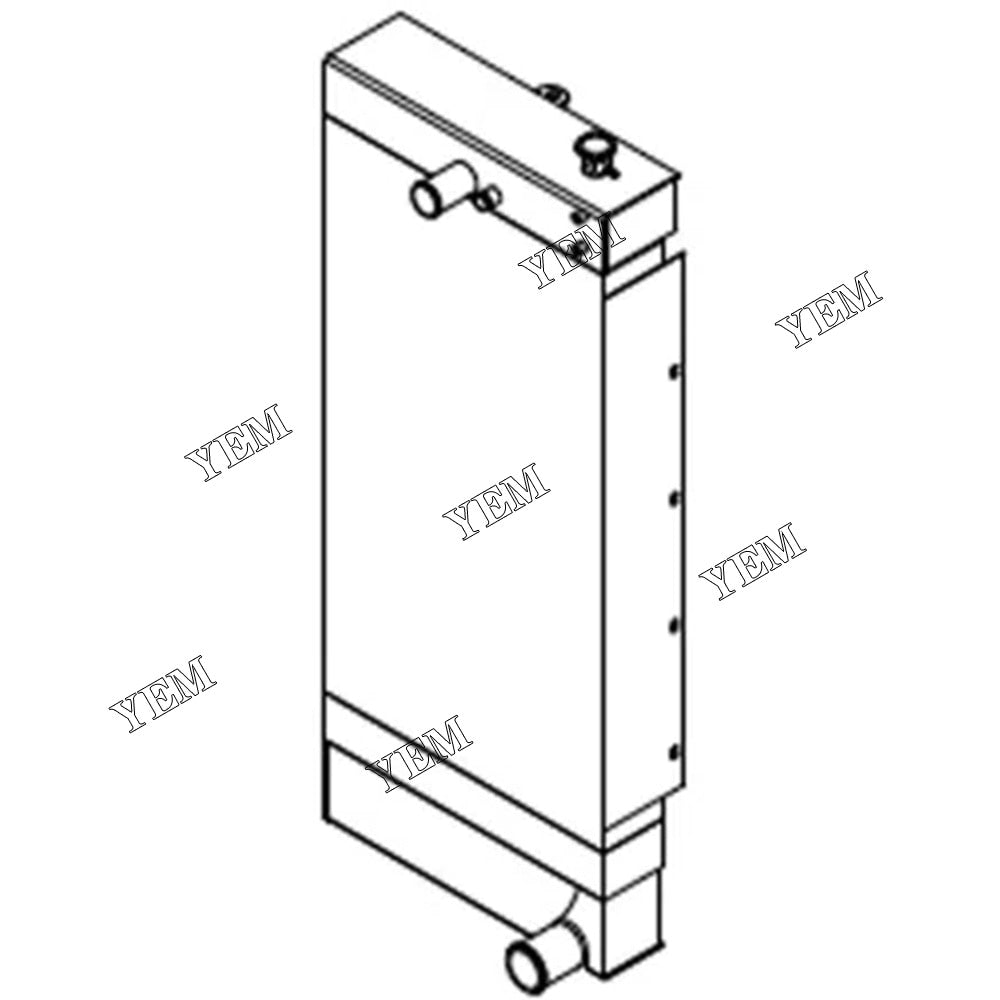 YEM Engine Parts Aluminum Radiator 206-03-22411 For Komatsu PC270-8 PC270LC-8 PC290-8K Excavator For Komatsu