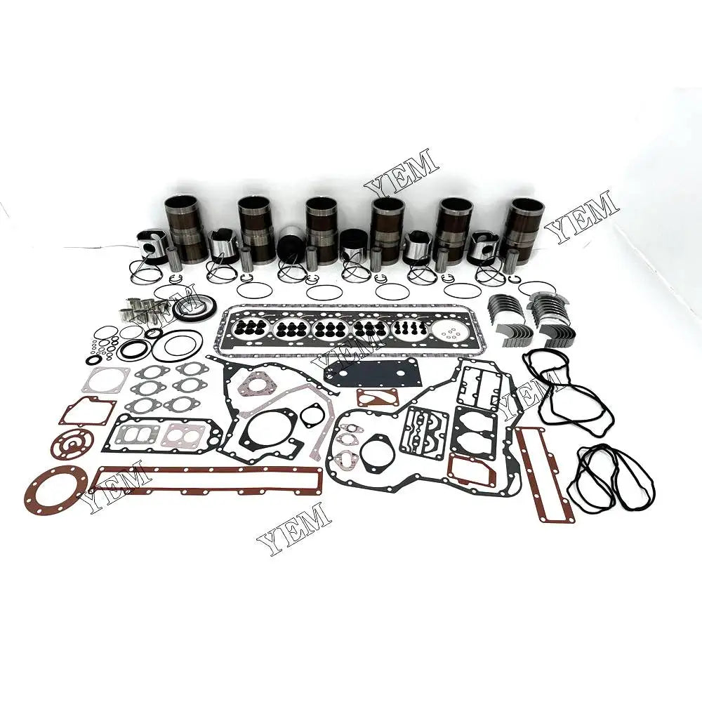 Free Shipping 6L Rebuild Kit With Cylinder Gaskets Piston Rings Liner Bearings For Cummins engine Parts YEMPARTS