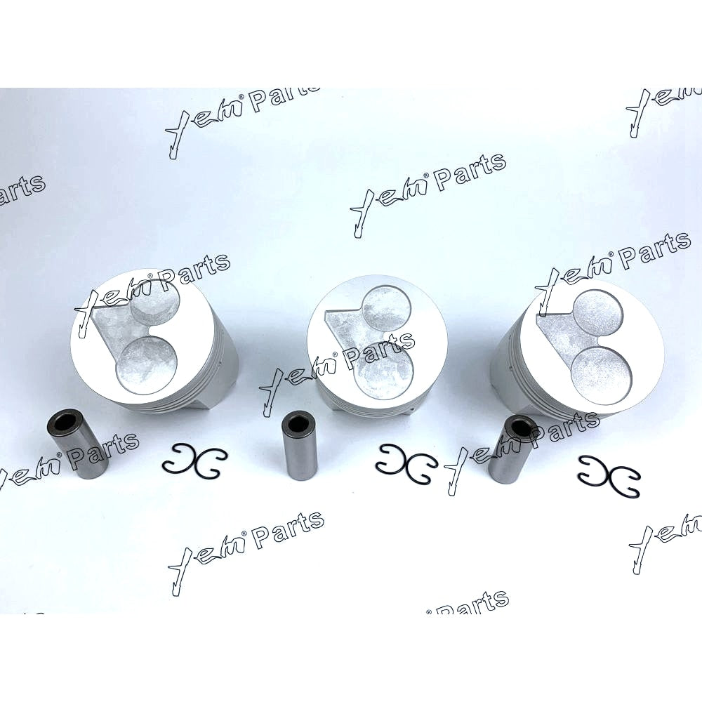 YEM Engine Parts Pistons Set Oversize 87mm (+0.50mm) For Kubota D1703 x3 PCS Engine Parts For Kubota