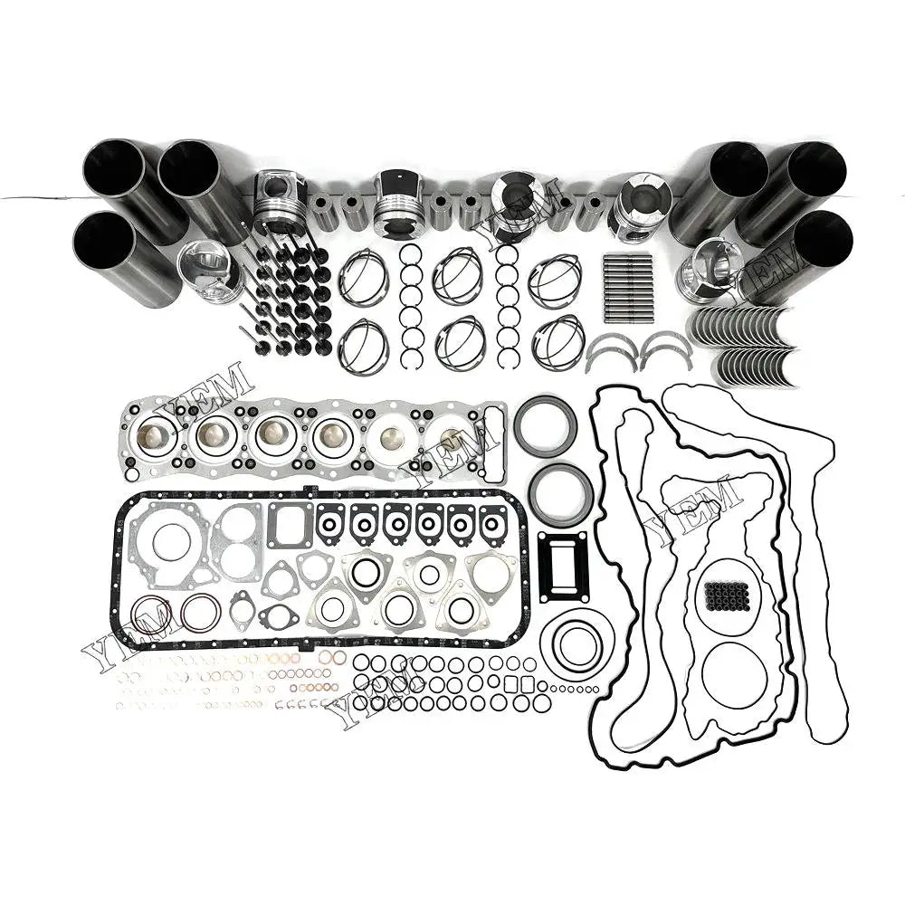 6X High performanceEngine Overhaul Rebuild Kit With Gasket Bearing Valve Set For Isuzu 6UZ1 Engine YEMPARTS