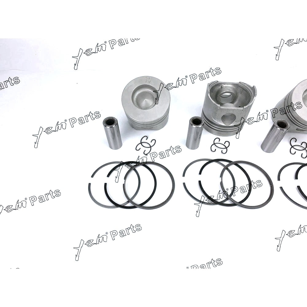 YEM Engine Parts Pistons + Rings Set Kit Oversize 85mm (+0.50mm) For Kubota D1402 x3 PCS Engine Parts For Kubota